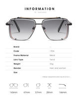 Lunettes de soleil Gold Navigator à double pont pour hommes et femmes, verres dégradés marron, branches fendues, protection UV400, idéales pour la conduite quotidienne