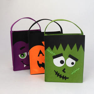 Divertido Halloween Candy Tote Bag Customizável Logo Funny Holiday Theme Party Storage Gift Bag Feito de Feltro Não Tecido - Product Image 6