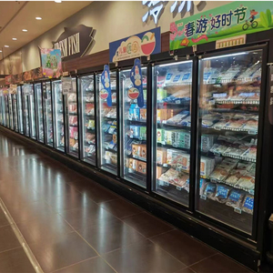 Congélateurs verticaux à porte vitrée, armoires réfrigérées pour la présentation d'aliments surgelés, équipement de réfrigération pour supermarchés - Product Image 4