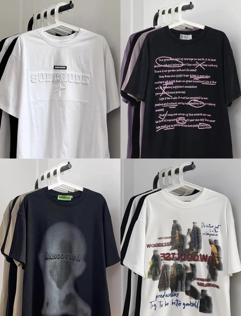 Hot Selling Street Style Men's Women's T-shirts Wholesale High-quality Summer New Regular Fit Nonwoven 100% Cotton O-Neck