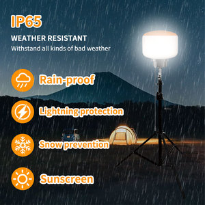 US STOCK 300W Lumière de <span class=keywords><strong>chantier</strong></span> extérieure LED Mobile 3 mètres Trépied Support télescopique LED Ballon Lampe de travail - Product Image 4