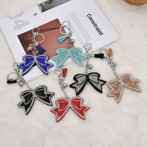 2025 New Creative Gift <b>Crystal</b> Rhinestone Bow <b>Key</b> Chains Car Pendant - Product Image 1