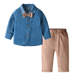 Costume formel 3 pièces pour garçons, chemise à manches longues, pantalon à nœud papillon, tenue pour le printemps et l'automne - Product Image 5