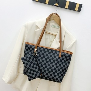 Conjunto de 2 Piezas, Estilo 2026, Bolso Tote de Cuero de Gran Capacidad, Cartera con Estampado a Cuadros, Bolso de Hombro de Alta Calidad, Gran Venta - Product Image 2