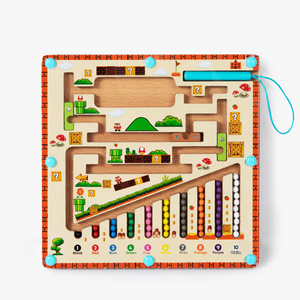<span class=keywords><strong>Giochi</strong></span> Educativi <span class=keywords><strong>Montessori</strong></span> in <span class=keywords><strong>Legno</strong></span> Unisex per Bambini 4-6 Anni, Gioco del Labirinto con Perline, Sfide Cognitive <span class=keywords><strong>di</strong></span> Logica e Numerazione - Product Image 4