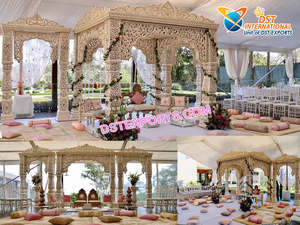 Boda exclusiva Triple pilar "Mandap" EE. UU. Boda hindú Triple Polo Mandap Calgary elegante boda Tri pilar "Mandap" - Product Image 3