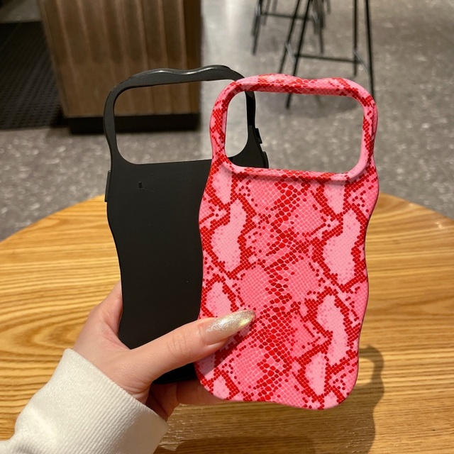 2 in 1 PC TPU Shockproof New Street Fashion Hybrid Phone Case for iPhone 17 Promax 16 15 14 Snake Python Skin Pattern Shell