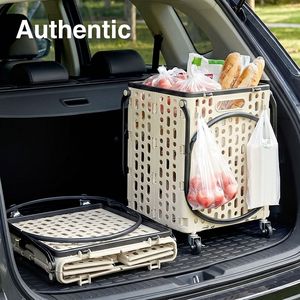 Panier de courses roulant avec crochets latéraux et roues pour supermarché, épicerie et rangement domestique – Meilleure vente en Australie - Product Image 1