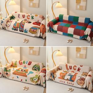 ผ้าขนหนูผ้าห่มผ้าฝ้าย100% แบบพกพาปักสีทึบสไตล์เรียบง่ายเทคนิคการถักเป็นมิตรกับสิ่งแวดล้อมสำหรับบ้านการเดินทางโดยเครื่องบินโรงแรม - Product Image 5