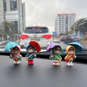 Ornement de voiture miniature en alliage, fille mignonne avec parapluie, accessoire décoratif pour filles de 8 à 13 ans - Product Image 1