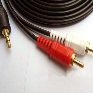 3.5 Mm To 2Rca Audio <b>Cable</b> 10M Male To Female Copper Conductor Braid Shielding For Computer Audio Connection - Product Image 1