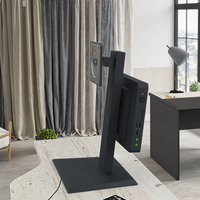 Support d'ordinateur de bureau LCD ergonomique réglable de 24 pouces avec bras de moniteur VESA à 90 degrés, prend en charge les mini PC, noir, en stock