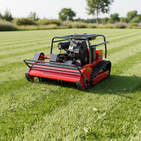 Gebruik de WELL Smart Robot Brush Cutter met een snijbreedte van 800 mm, EPA Euro 5 motor en afstandsbediening voor hellingmaaien.