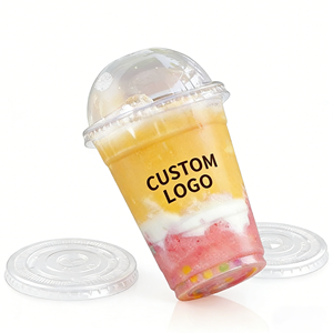 Vasos de PET de Doble Pared con Logotipo Personalizado, 16 oz/200 ml, para Jugo, Leche, Té, con Tapas Transparentes, Empaque Personalizado para Llevar - Product Image 6