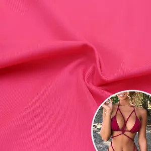 थोक सूरज-सबूत पॉलिएस्टर खिंचाव कपड़े Swimwear के लिए स्पैन्डेक्स सिंगल जर्सी कपड़े साइकिल वस्त्र