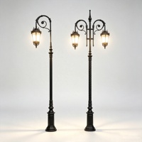 Lampadaire classique européen antique, étanche IP65, LED, en aluminium, pour cour, extérieur, éclairage LED de jardin