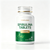 Capsules de spiruline en marque privée, extrait de spiruline naturelle en poudre, complément alimentaire, formule personnalisée, emballage disponible