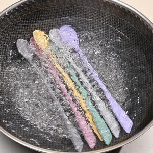Cuchara Mezcladora de Silicona Resistente al Calor, Colores Rosa, Gris Claro, Gris Oscuro, Amarillo y Morado, Apta para Lavavajillas, Ecológica, OEM ODM Coreano - Product Image 6