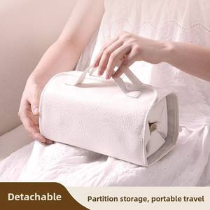 Cosmetic <b>Case</b> Storage Bag with Removable Compartments Handle Design Large Capacity Waterproof Travel Cosmetic Toiletry Bag - Product Image 5