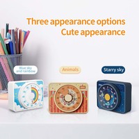 HAPTIME Timer Dapur Digital Visual untuk Anak-anak, Ramah Lingkungan, Plastik, Layar LCD Magnetik, Timer Belajar 60 Menit