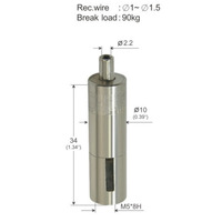 Support de câble de sortie latérale réglable 10*43mm pince de câble métallique pince de câble d'avion pince de corde montée au plafond