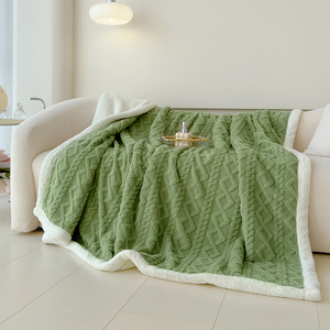 Sherpa Fleece <strong>Throw</strong> Blanket 100x150cm, Fluffy Soft Warm <strong>Throws</strong> <strong>for</strong> Sofa Fleece Thick Blanket <strong>for</strong> Bed, <strong>Couch</strong>, Sofa and Chair - Product Image 2