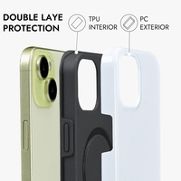 Coque de téléphone vierge Prosub pour sublimation DIY, avec anneau magnétique 17, en TPU+PC, antichoc, compatible charge sans fil et protection 360°