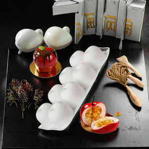 Khoang Apple 3D Silicone khuôn mẫu cho Baking bánh cookie Mousse fondant Pastry công cụ cho sô cô la và trái cây công thức nấu ăn - Product Image 3