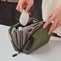 Sac de Voyage Homme/Femme Pliable 180° avec Fermeture Éclair, Organisateur d'Accessoires Grande Capacité en Polyester, Design Tendance et Léger