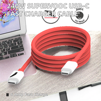 Câble USB Type-C XL 240W SUPERVOOC 6A Chargeur Rapide 1M Tressé TPE Cuivre Étamé PD pour OnePlus Ace Pro 10R/10T Ordinateur