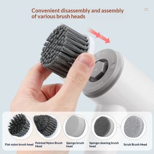Brosse de nettoyage électrique sans fil, multifonctionnelle, pour la cuisine et la salle de bain, pour nettoyer les casseroles - Product Image 2