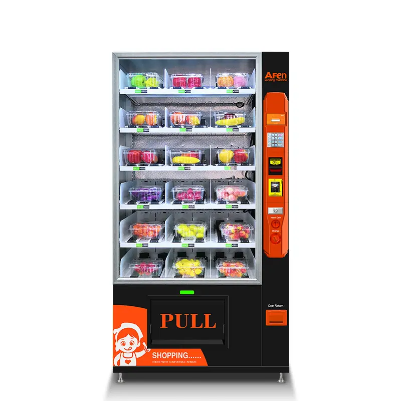 AFEN-Máquinas expendedoras de pan y postre, máquina expendedora de magdalenas con función refrigerada y elevador, 24 horas