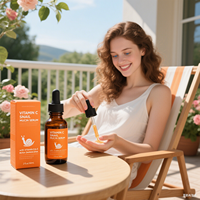 Serum Wajah asam hialuronat Vitamin C alami organik 30ml, Serum Wajah Anti Penuaan pencerah wajah perawatan kulit