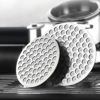 Poignée de porte-filtre à café en acier inoxydable 304 de haute qualité, 51 mm, compatible avec les machines à expresso italiennes, diffuseur d'eau secondaire