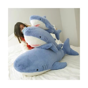 Stuffed Throw Pillow <strong>Soft</strong> Figure Kawaii Anime <strong>Whale</strong> Shark <strong>Plush</strong> <strong>Toys</strong> With PP Cotton Filling Eco-Friendly Moving Ears - Product Image 1