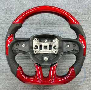 Volant en cuir perforé avec LED en fibre de carbone pour Dodge Challenger Charger SRT Hellcat Ram Scat Pack RT <span class=keywords><strong>Durango</strong></span> 2013-2023 - Product Image 2