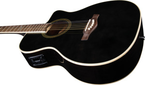 GUITARRAS EKO - NXT A100CE NEGRO TRANSPARENTE, Guitarra Electroacústica de Alta Calidad, Forma Auditorium con Cutaway, Sistema EKO G03 - Product Image 5