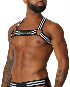 Harnais de corps supérieur pour <span class=keywords><strong>homme</strong></span>, design de luxe, en polyester et élasthanne de haute qualité, avec sangle élastique, style crop, <span class=keywords><strong>sexy</strong></span>, autoportant - Product Image 1