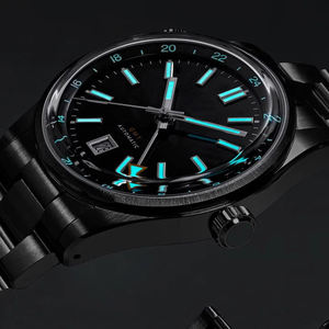 Reloj de Buceo con Movimiento Automático Miyota 9075 GMT, Zafiro Luminoso, Resistente al Agua 10 ATM, 40 mm, Acero Inoxidable, Personalizable con Logotipo - Product Image 1