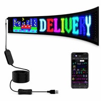 Panel de Matriz de Luces LED Programable Controlado por Aplicación, Alimentado por USB 5V DC, para Uso Publicitario en el Hogar, Taxis y Centros Comerciales