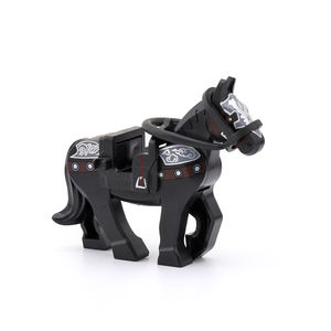Cavaliere medievale soldato Mini figura <span class=keywords><strong>attrezzatura</strong></span> cavallo da guerra con briglia a sella accessori militari Building Blocks Army MOC Bricks - Product Image 4