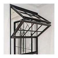 Ventanas plegables de aluminio de estilo americano Sistema plegable de vidrio de rejilla enrollable vertical para bares y cafeterías