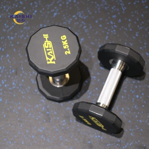 KAISHI <span class=keywords><strong>Manubri</strong></span> Esagonali in Gomma con Impugnatura Antiscivolo, Pesi Liberi Portatili Ecologici per Palestra Commerciale, per Uomini e Donne, <span class=keywords><strong>Allenamento</strong></span> Total Body - Product Image 3