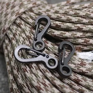 Para-cord Peralatan Bertahan Hidup Taktis EDC Gantungan Kunci Botol Berkemah Kait Mini Musim Semi Ransel Jepit Memanjat Carabiner