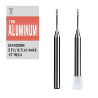 Fraise à bout plat en carbure de tungstène à 2 dents pour rainurage profond, pour usinage CNC de l'aluminium