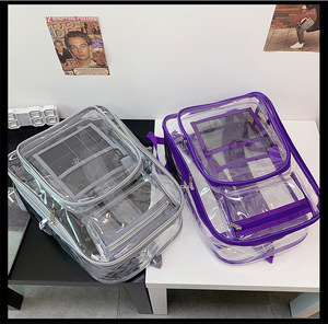 Tùy Chỉnh In Rõ Ràng Trường Bookbags Trở Lại Gói Cho Thanh Thiếu Niên Trẻ Em Không Thấm Nước <span class=keywords><strong>PVC</strong></span> Ba Lô Máy Tính Xách Tay Với Túi - Product Image 3