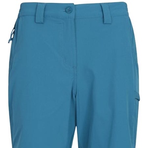 Bermuda d'été grande taille pour femmes taille moyenne avec décorations florales à paillettes voyage popeline coton pantalon Techniques lavées - Product Image 1