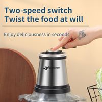 Robot mixeur domestique 2l, hachoir sakura, couteau de cuisine ménager, hachoir électrique, hachoir à viande/