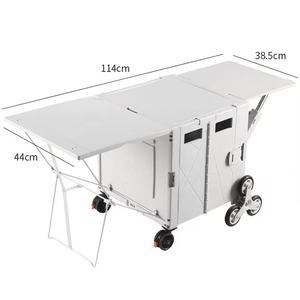 Carrito de Camping Plegable Portátil para Viajes al Aire Libre, Carrito de Playa Moderno para Picnic, Carrito de Jardín de Gran Capacidad - Product Image 1