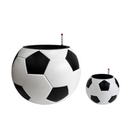 Pot de fleurs intelligent en forme de ballon de football créatif, auto-arrosant, pour la décoration de bureau et de maison